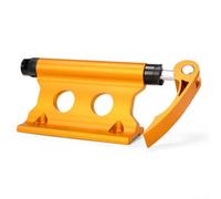 Cierre de horquilla delantera de bicicleta de liberación rápida con diseño de doble agujero lateral para un montaje seguro y estable en barras de techo, maletero y barras de madera (amarillo)