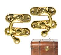 Cierre de latón - Conjunto de 2 piezas de estilo vintage, hardware de fijación de gancho de brazo oscilante, accesorio de bloqueo de mini morallón, funcionamiento con diseño