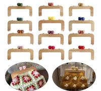 Cierre de madera for bolsos, marco for bolsos, asa de madera, cierre de beso, candado for monedero, accesorios DIY for bolsos(Red,1pcs)