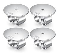 Cierre de mariposa de repuesto para pendientes de plata de ley 925