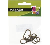 Cierre de mosquetón de bronce, 4,2 x 2,5 cm, 2 piezas