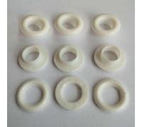 Cierre de ojal de plástico de resina ajustable de 15 mm interior y 28 mm de diámetro exterior para aplicación de prensa manual que ofrece características de autobloqueo macho y hembra como alternativa