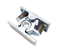 cierre de puerta, Cierre abridor, pestillo armario, 2 piezas con resorte, bloqueo fácil, abrazadera liberación, doble rodillo (Mp4) (color: plástico negro)(Stainless Steel)