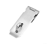 Cierre de puerta de acero inoxidable resistente con cerrojo de candado y perno de puerta, a prueba de ladrones para un uso seguro de cobertizo, gabinete, cajón y puerta (M plano)