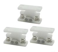 - Cierre de puerta de doble rodillo cargado con abrazadera de bloqueo para puertas de RV, cámper, caravana y barco - Soporte de puerta de plástico resistente con mecanismo de liberación (3 piezas)