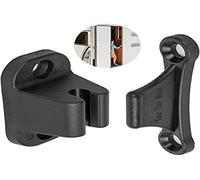Cierre de Puerta para Caravana Negra, 35 mm y 48 mm de espacio entre agujeros, Soporte de Puerta para la Solapa de Servicio y Puerta de Almacenamiento, Caravana Captura Puerta, Accesorios Caravana