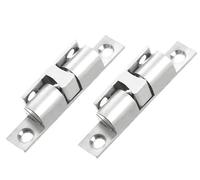 cierre de puerta, Pestillo abridor, pestillo armario, 2 piezas latón for gabinete, tensión, for muebles for, doble bola (color: dorado, tamaño:(Silver,69mm)
