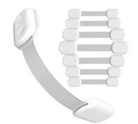 Cierre de seguridad para niños, cierre protector para varios dispositivos, 8 unidades, ABS, adhesivo fuerte, flexible, sin taladrar, para aparatos eléctricos, inodoros, de basura.