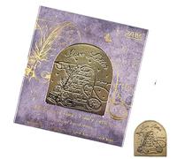 Cierre decorativo - Seguro de documentos con acabado envejecido, marcador de página temático literario, mecanismo de bisagra de resorte fuerte, dispositivo de sujeción de papel de archivo, accesorio