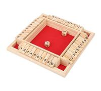 Cierre el Juego de Dados de la Caja, Mesa matemáticas Madera Familiar, 4 Lados 10 números Bar Juego Mesa Family Version Game para niños Adultos, casa