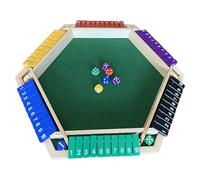 Cierre el juego de los dados de la caja - Pub de madera, tarjeta impermeable | Caja de obturación multijugador clásica con 12 azulejos, juego para 6 jugadores en clase Aprendiendo Diversión en familia