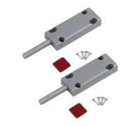 Cierre magnético de empuje para abrir armarios con tornillos para puertas y cajones de armarios de cocina, mecanismo de amortiguación oculto, material ABS, (gris)