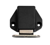 Cierre magnético para abrir gabinete, ABS resistente y acero inoxidable para armario doble o individual, mecanismo de resorte resistente en color negro