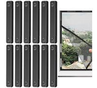 Cierre Magnético Para Pantalla | 12 Piezas Tira Magnética Con Adhesivo - Accesorios Para Ventanas En Hogar Guardería Salón Jardín Ático Escuela Terraza Dormitorio
