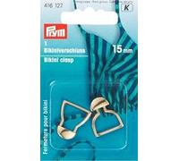 Cierre par bikini metal 15 mm color plata