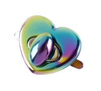 Cierre Para Bolso 20 cierres giratorios de aleación Meetee con forma corazón for bolsos, hebilla metal, bolso DIY(Colored1,20pcs)