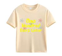 Cierre para Cardigan Girls and Boys Casual Short Sleeved T Shirt 100 Days of School Opening 100 Days Aniversary Personality Loose Short Sleeved Baby Mädchen Shirt, beige, 8-9 años