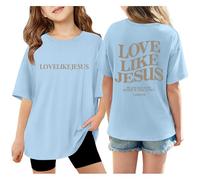 Cierre Para Cardigan Manga Corta Verano Tops de Gran Tamaño Casual Cuello Redondo Camisetas Básicas Voy 2 Años Manga Larga, azul claro, 9-10 años
