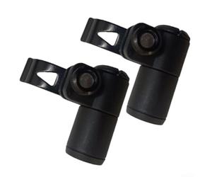 Cierre rápido para bastones de senderismo, 2 piezas, abrazadera externa, mecanismo de bloqueo de ajuste rápido de aleación de aluminio para senderismo, bastones de 14 mm, 16 mm, 18 mm, tamaños negro