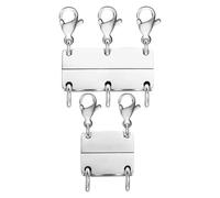 Cierres Collar Efecto Capas - Conector Separador Magnético Múltiple | Set 2 Piezas Cierres Joyería | Broches Acero Inoxidable Superposición Para Cadenas Apilables Gargantilla Pulsera | Suministros Bis