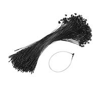 Cierres de etiquetado,etiquetado de prendas de ves Snap Lock Pins Loop Price Tag Fastener Plastic Tags Ties Black 3 Inch/85mm Pack of 2000(180mm)