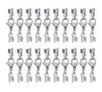 Cierres de Langosta Accesorios de Hacer Joyería Broche de Langosta, Cierre de Cadena de Acero Inoxidable para DIY Pulseras, Collar Colgante (20 Piezas)