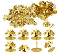 Cierres de Mariposa,50 Pares Mariposa Clutch,Cierre de Broche de Cierre,Mariposa Imperdibles,Broche Cierre Clip Broche Pins para Manualidades DIY Fabricaciónde Joyería