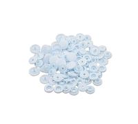 Cierres de plástico azul claro, tamaño 20, 200 juegos de botones a presión de plástico mate T5 redondo para ropa de bebé, A40