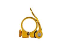 Cierres De SillíN Para Bicicletas Road Bike Aluminum Ultralight Bicycle Seat Post Clamp 28.6mm 31.8mm 34.9 Mm Mountain Seatpost(Gold 28.6mm)
