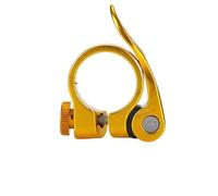 Cierres De SillíN Para Bicicletas Road Bike Aluminum Ultralight Bicycle Seat Post Clamp 28.6mm 31.8mm 34.9 Mm Mountain Seatpost(Gold 34.9mm)