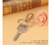 Cierres Giratorios de 20 Piezas, Cierres de Bolsa de Aleación de Zinc, Clips de Gatillo Giratorio, Ganchos para Llavero (38mm)