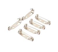 Cierres para broches, Broche Clip Base Pins 20 Piezas en Blanco for Suministros de fabricación Joyas DIY(Silvery2,25 mm)