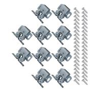 Cierres para muebles, doble rodillo, chapado en zinc blanco, 10 piezas | Pestillo de rodillo para puerta de armario con tornillos de montaje, accesorios de repuesto para armario