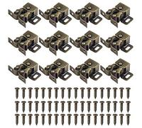 Cierres para Puert,12 piezas Cierres de Doble Rodillo,Zinc Plateado pestillo puerta candado,para el hogar, gabinete, muebles (Bronce)