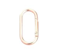 Cierres resorte anillo oval metal, mosquetón redondo 13-40mm 5 piezas | Conector de cadena, para cadenas de bolsos(Rose,20mm)