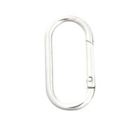 Cierres resorte anillo oval metal, mosquetón redondo 13-40mm 5 piezas | Conector de cadena, para cadenas de bolsos(Silver,13mm)