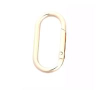 Cierres resorte anillo oval metal, mosquetón redondo 13-40mm 5 piezas | Conector de cadena, para cadenas de bolsos(Gold,13mm)