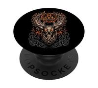 Ciervo Blanco Mitología vikinga Runas Espíritu nórdico PopSockets PopGrip Adhesivo