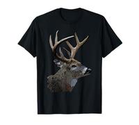 Ciervo Bosque Animal Vintage Motivo Cazador Vida Silvestre Camiseta