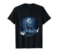 Ciervo Bosque Noche Cazador de Vida Silvestre Cazador Caza Cierv Camiseta