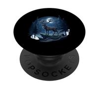Ciervo Bosque Noche Cazador de Vida Silvestre Cazador Caza Cierv PopSockets PopGrip Adhesivo