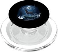Ciervo Bosque Noche Cazador de Vida Silvestre Cazador Caza Cierv PopSockets PopGrip para MagSafe