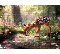 Ciervo Bosque Puzzle 5000 Piezas Adultos, Rompecabezas con Letras en la Parte Posterior - Piezas Que Encajan Perfectamente, Reto de Concentración, Regalo para Mujer y Decor, 156.5 x 105.5 cm w0-503