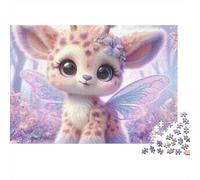 Ciervo Fantasía Puzzle de 1000 Piezas Papel para Adultos Alas de Hada Juego de Puzzle 1000 Piezas Relajación Decoración Regalo 70x50cm/1000pcs