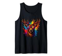 Ciervo fresco con sombras estilo graffiti Camiseta sin Mangas