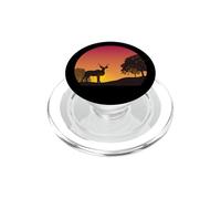 Ciervo Fresco Mirando al Atardecer Bosque Senderismo Hombres Mujeres Niños PopSockets PopGrip para MagSafe