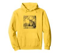 Ciervo jugando póquer, divertido cazador vida silvestre Vintage Graphic Sudadera con Capucha