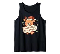Ciervo Kawaii Querido Santa I Can Explain Funny Christmas Christmas Camiseta sin Mangas