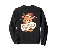 Ciervo Kawaii Querido Santa I Can Explain Funny Christmas Christmas Sudadera