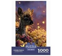 Ciervo Luz Lucio Puzzles 1000 Piezas Juego De Reto Juguete Adultos Y Niños Juego De Puzzle Diversión Familiar Actividad Creativa Regalo Decoración Hogar 52x38cm/1000pcs